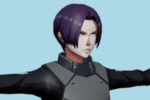 Misato Gori Tokyo-Ghoul, male, man, people, human, xna, characters, rigged